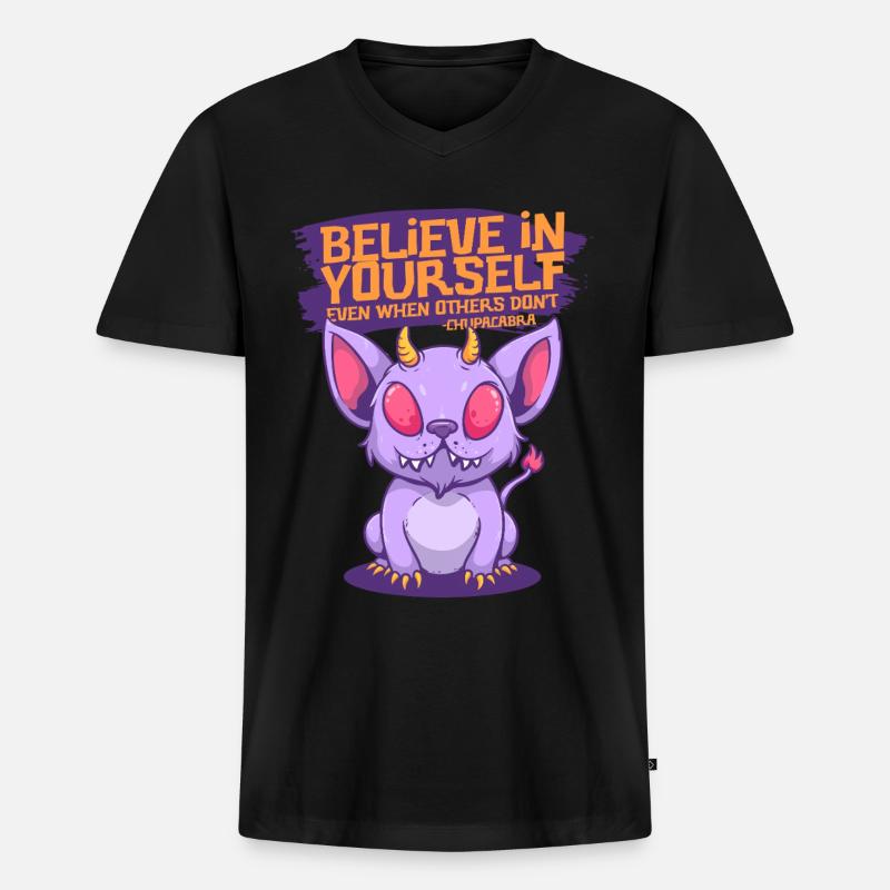 Chupacabra Kryptid Kryptozoologie - Männer Premium Bio T-Shirt mit V-Ausschnitt - Schwarz
