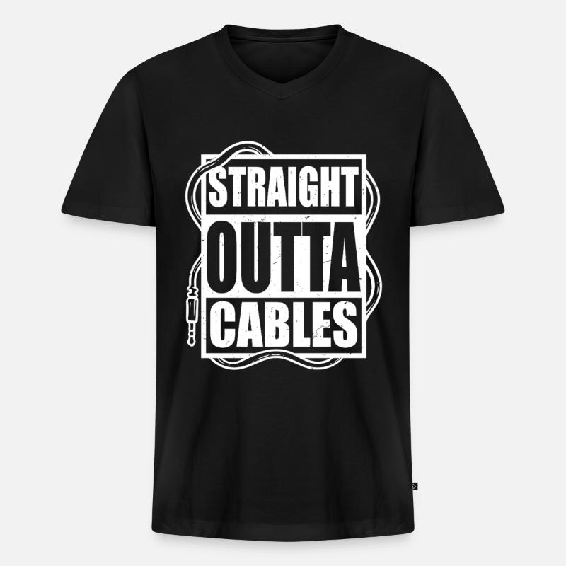 Audiovisueller Techniker AV Tech - Männer Premium Bio T-Shirt mit V-Ausschnitt - Schwarz