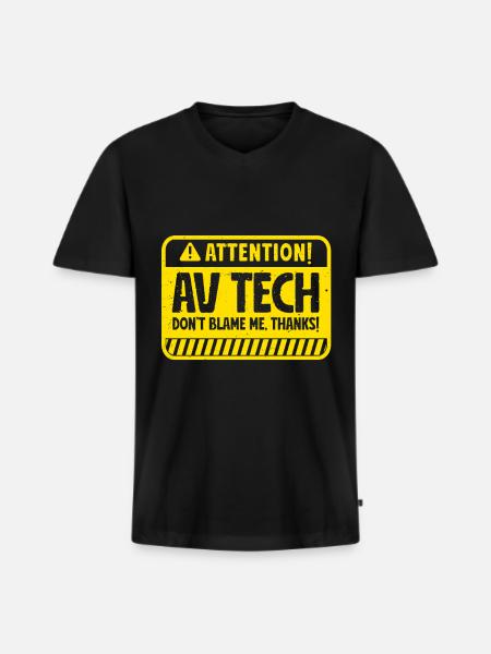Audiovisual Technician AV Tech - Men's Premium Organic T-shirt with V-neck - black