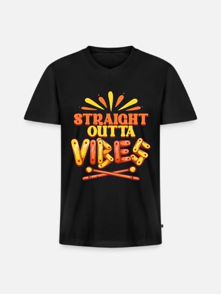 Vibraphone Marimba - T-shirt encolure en V Premium bio Homme - noir