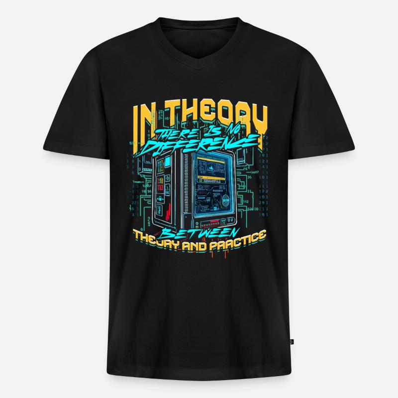 Theoretical Computer Scientist - Männer Premium Bio T-Shirt mit V-Ausschnitt - Schwarz