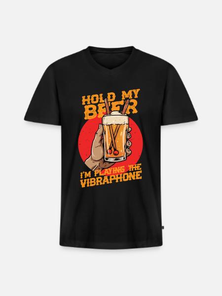 Vibraphon Marimba - Männer Premium Bio T-Shirt mit V-Ausschnitt - Schwarz