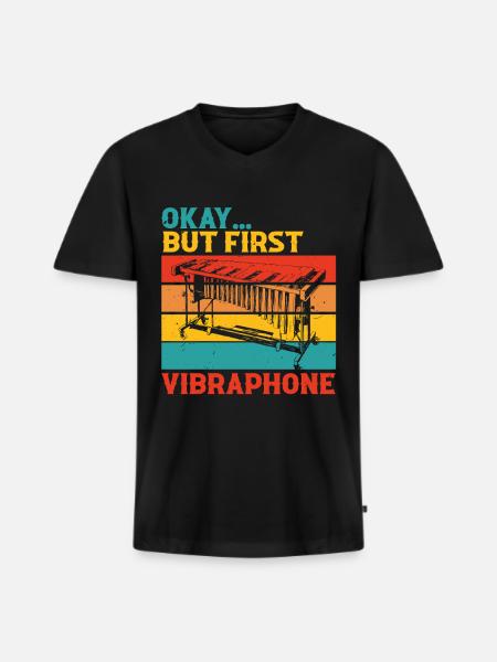 Vibraphone Marimba - Men's Premium Organic T-shirt with V-neck - black