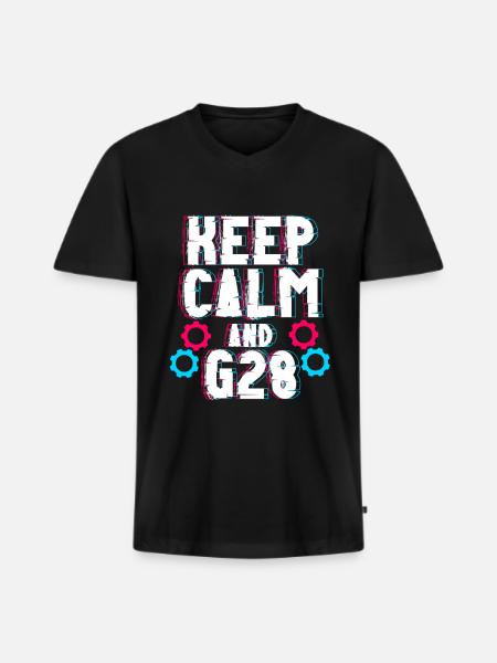 Cutting machine operator - Men's Premium Organic T-shirt with V-neck - black