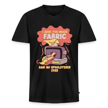 Polsterer Polsterin Polsterei - Männer Premium Bio T-Shirt mit V-Ausschnitt - Schwarz - Vorne - Nico (187cm)