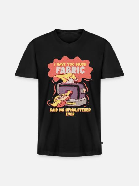 Upholsterer Upholsterer Upholstery - Men's Premium Organic T-shirt with V-neck - black