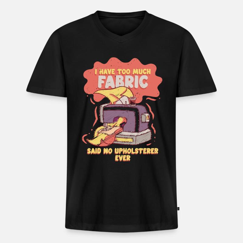 Upholsterer Upholsterer Upholstery - Men's Premium Organic T-shirt with V-neck - black