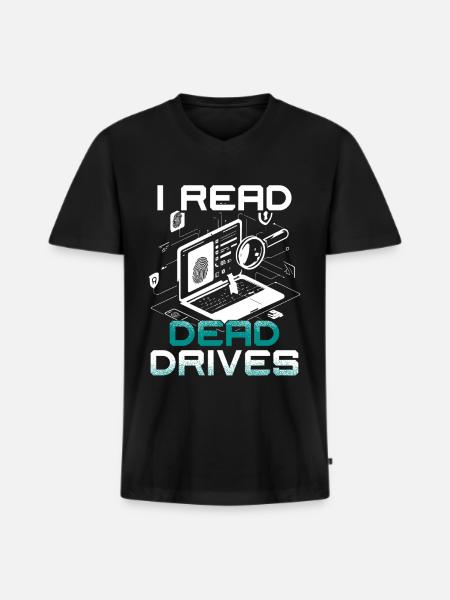 Digitale Forensik - Männer Premium Bio T-Shirt mit V-Ausschnitt - Schwarz