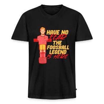 Foosball table - Men's Premium Organic T-shirt with V-neck - black - Front - Nico (187cm)