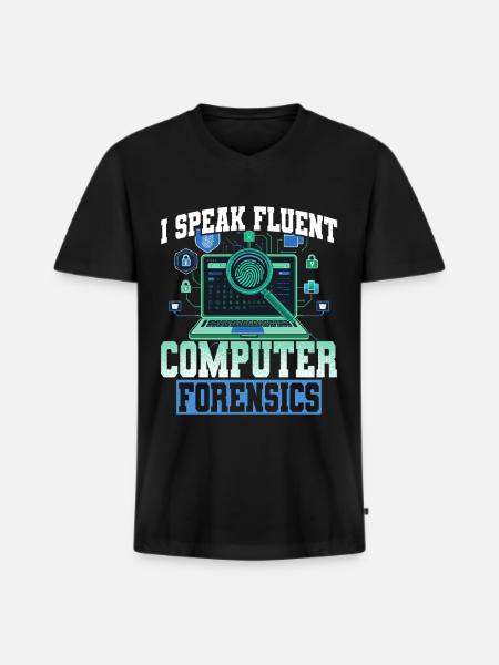 Digital Forensics - Men's Premium Organic T-shirt with V-neck - black
