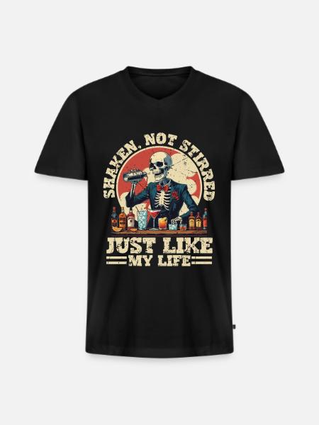 Bartender Bartender Bartending - Men's Premium Organic T-shirt with V-neck - black