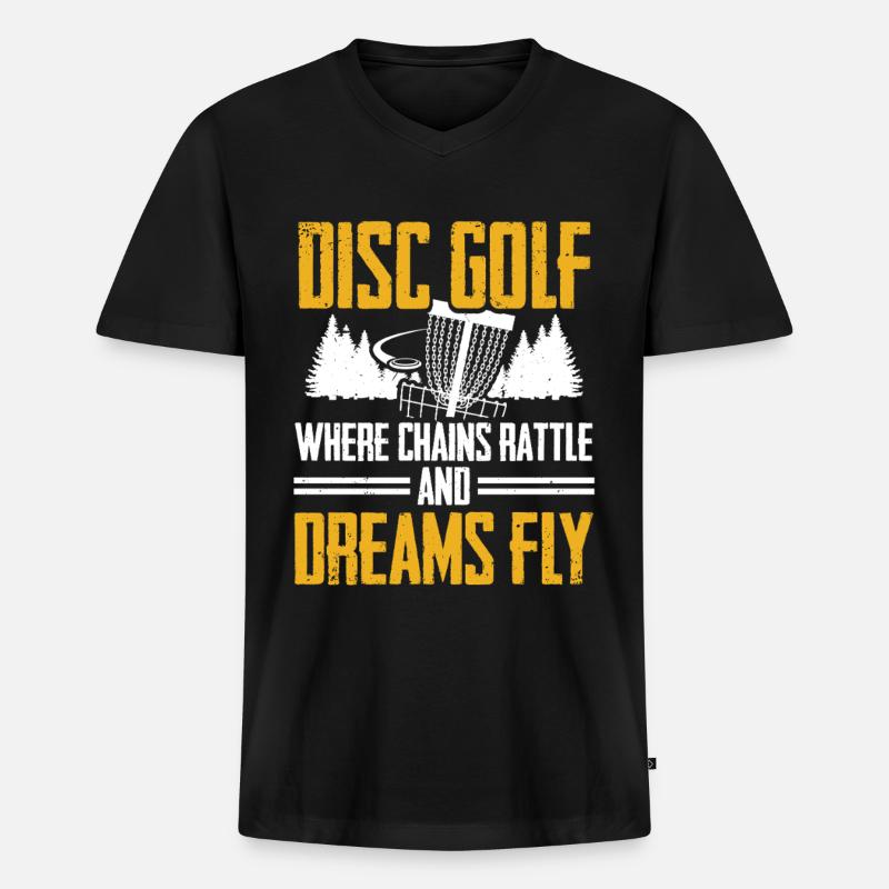 Disc Golf Discgolf - T-shirt encolure en V Premium bio Homme - noir