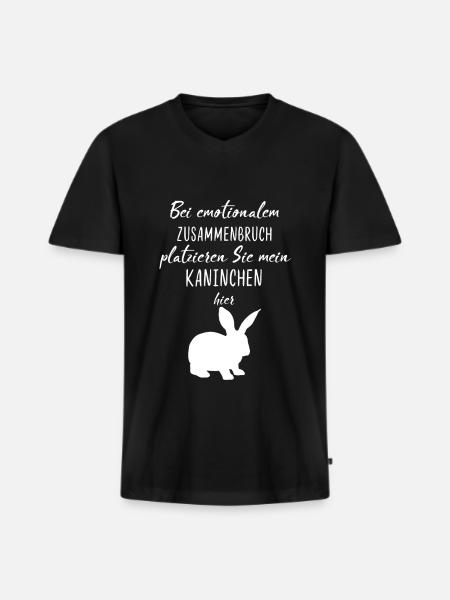 Rabbit hare sweet saying - Men's Premium Organic T-shirt with V-neck - black