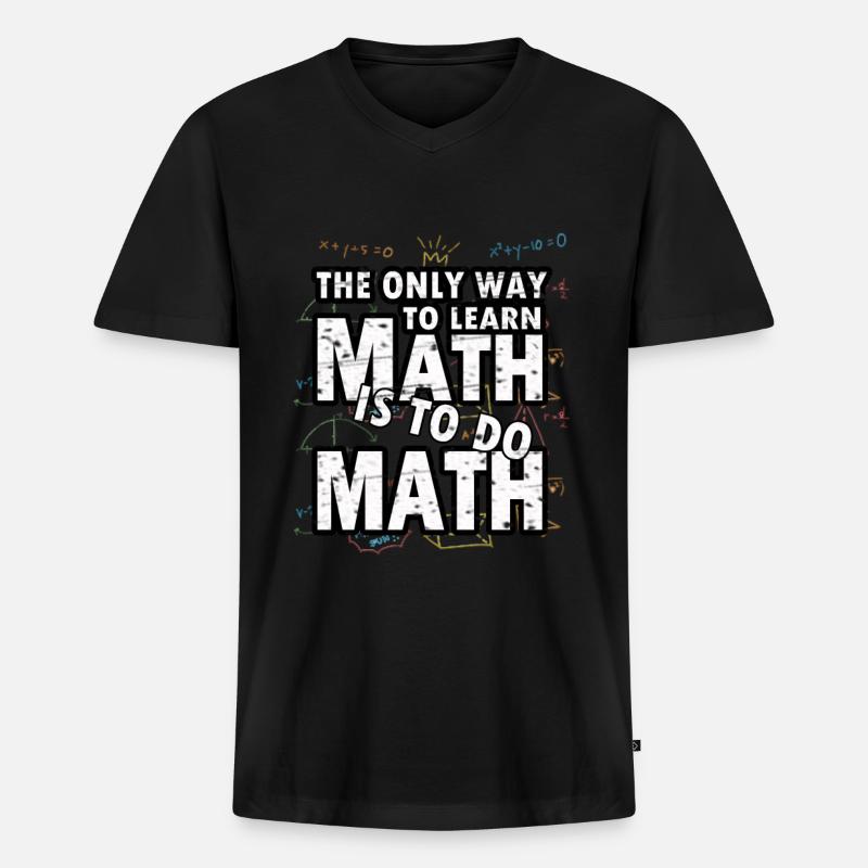 Mathematics Math Mathematician Experiment gift - Men's Premium Organic T-shirt with V-neck - black