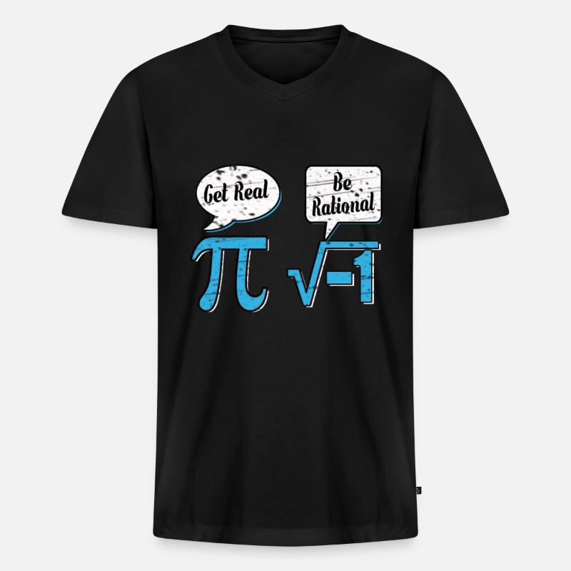 Math math mathematician experiment gift - Men's Premium Organic T-shirt with V-neck - black