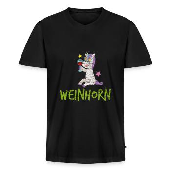 Wein Junggesellinenabschied JGA - Männer Premium Bio T-Shirt mit V-Ausschnitt - Schwarz - Vorne - Nico (187cm)