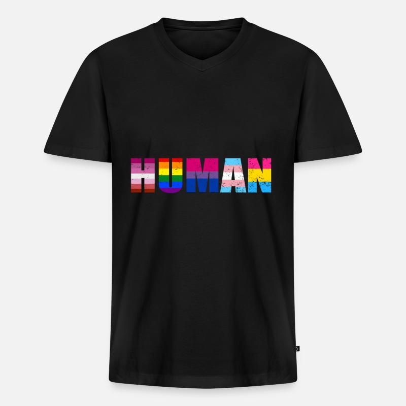 Gay Pride Geschenk - Männer Premium Bio T-Shirt mit V-Ausschnitt - Schwarz