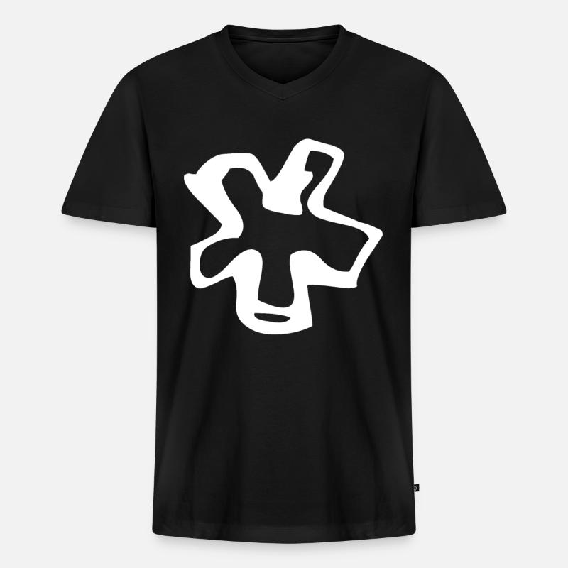 Sternchen Stern - Männer Premium Bio T-Shirt mit V-Ausschnitt - Schwarz