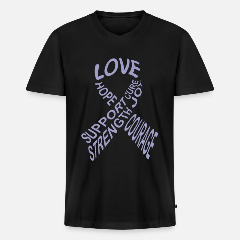 Krebs Chemo Geschenk - Männer Premium Bio T-Shirt mit V-Ausschnitt - Schwarz