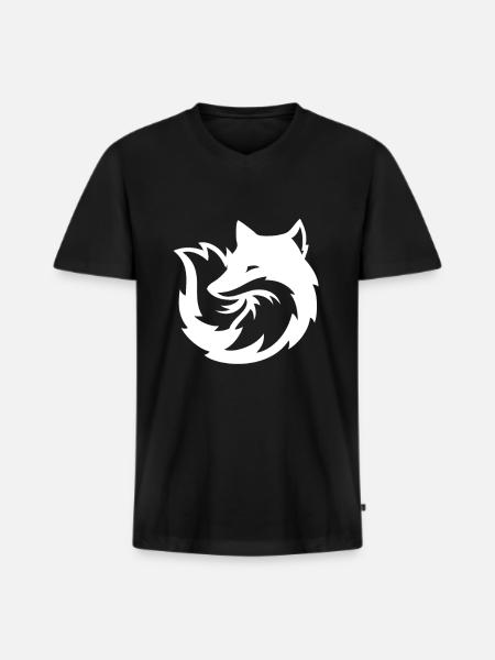 Renards - T-shirt encolure en V Premium bio Homme - noir