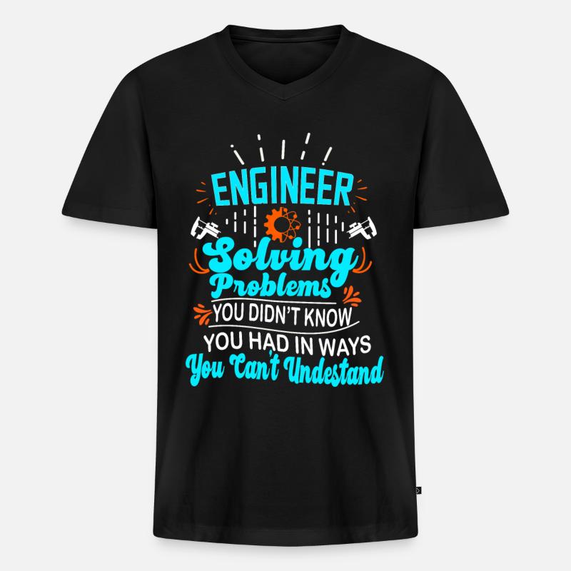 Computer Science Computer Scientist Gift - Männer Premium Bio T-Shirt mit V-Ausschnitt - Schwarz