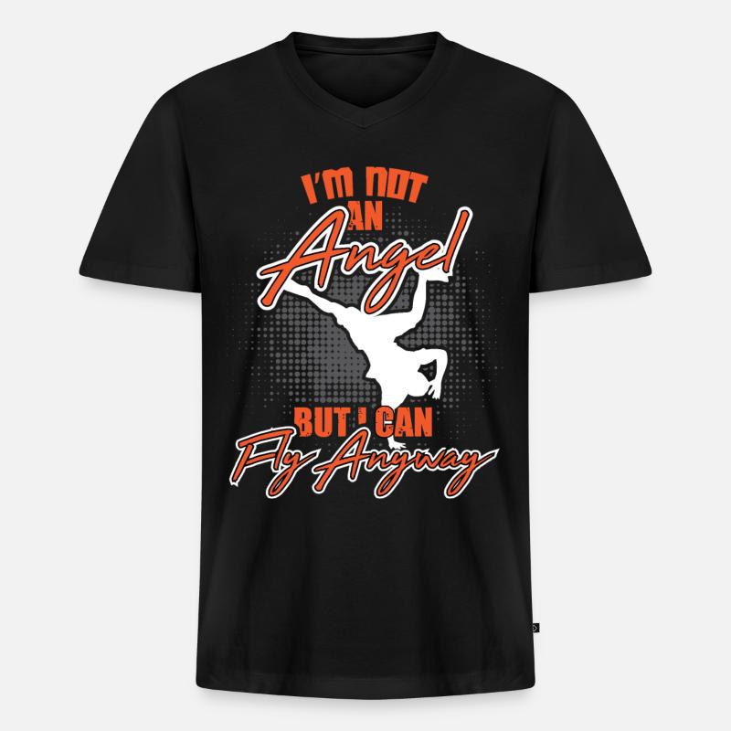 Breakdance Kinder - Breakdance - Männer Premium Bio T-Shirt mit V-Ausschnitt - Schwarz