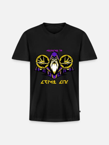 The Wizard - Men's Premium Organic T-shirt with V-neck - black