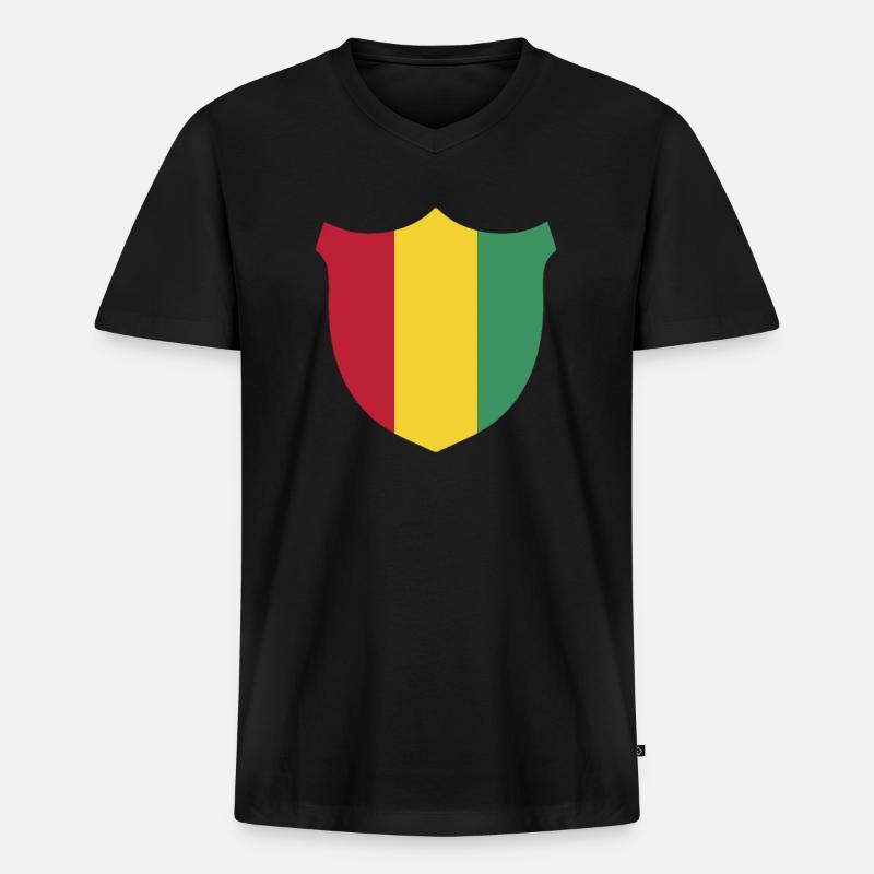 Conakry, Guinea - Männer Premium Bio T-Shirt mit V-Ausschnitt - Schwarz