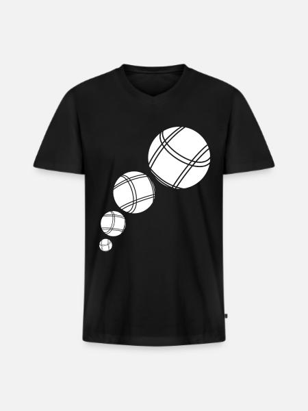 Boules Petanque Boccia Boules - Men's Premium Organic T-shirt with V-neck - black