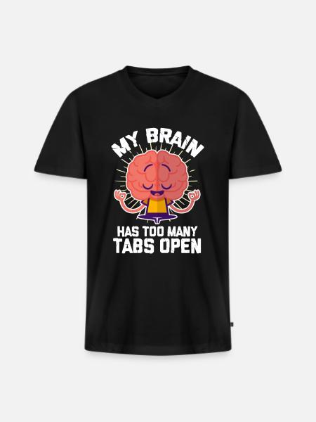 Nørd nørder nørd gaver nørd outfit - Premium økologisk T-shirt med V-hals til mænd - sort