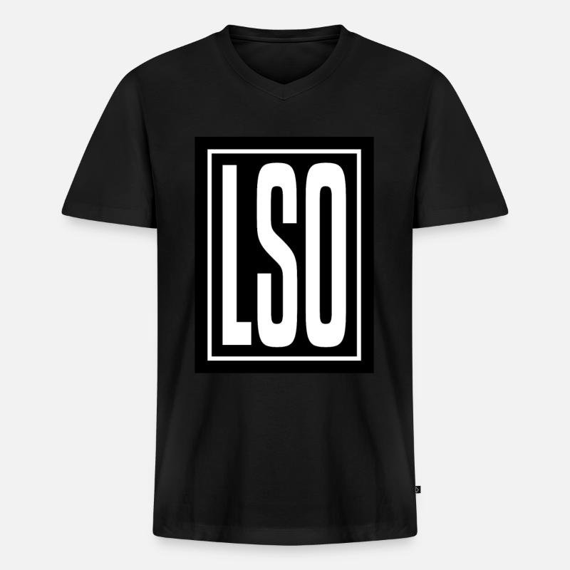 Lesotho Holiday Gift Idea - Männer Premium Bio T-Shirt mit V-Ausschnitt - Schwarz