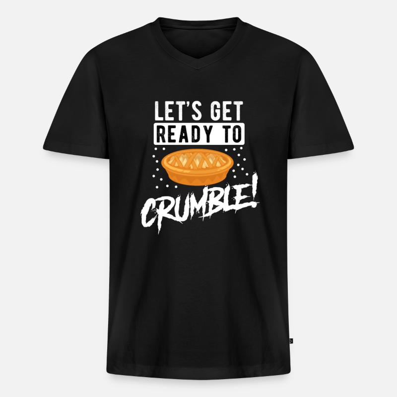 lets get ready to crumble - Männer Premium Bio T-Shirt mit V-Ausschnitt - Schwarz