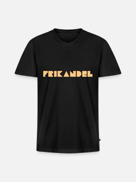 Frikandel is Flemish Dutch - Men's Premium Organic T-shirt with V-neck - black