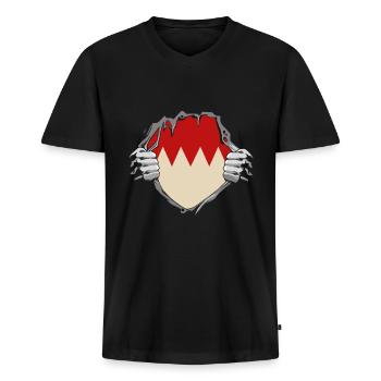 It's in my DNA - Franconia Upper Franconia Lower Franconia - Men's Premium Organic T-shirt with V-neck - black - Front - Nico (187cm)
