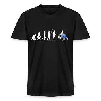 Judo Kampfsport Kampfkunst Judoka - Männer Premium Bio T-Shirt mit V-Ausschnitt - Schwarz - Vorne - Nico (187cm)