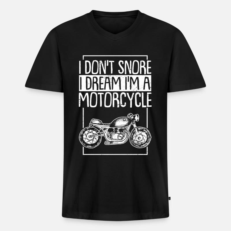 Motorrad - Männer Premium Bio T-Shirt mit V-Ausschnitt - Schwarz