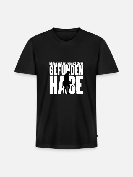 Metalldetktor Sondengänger Spruch - Männer Premium Bio T-Shirt mit V-Ausschnitt - Schwarz