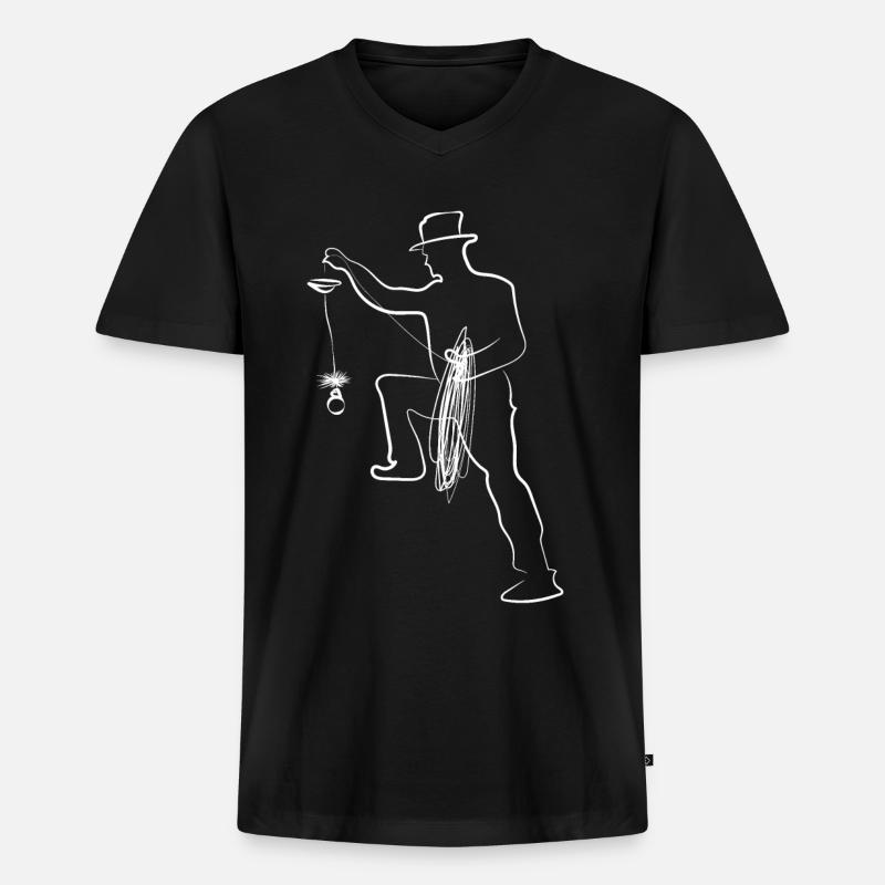 Schornsteinfeger Schlotfeger - Männer Premium Bio T-Shirt mit V-Ausschnitt - Schwarz