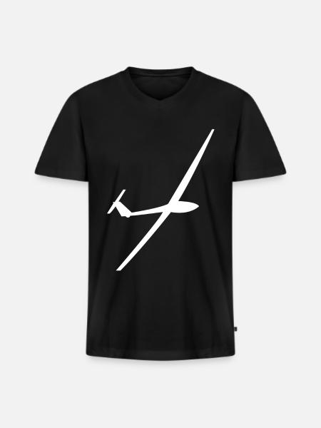 Glider Glider Gliding Glider - Men's Premium Organic T-shirt with V-neck - black