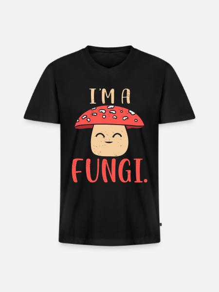 I'm a Fungi Mycologist Mushroom Hunter Forest - Men's Premium Organic T-shirt with V-neck - black