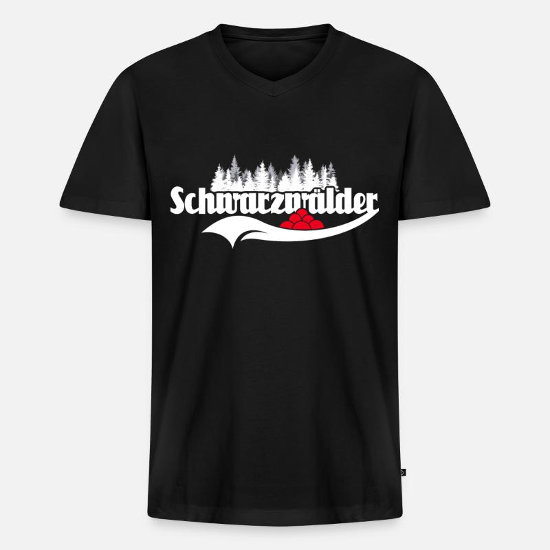 Schwarzwälder Sprüche Schwarzwald - Männer Premium Bio T-Shirt mit V-Ausschnitt - Schwarz
