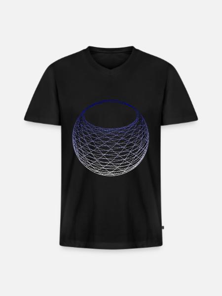 space internet star link 5g - Men's Premium Organic T-shirt with V-neck - black