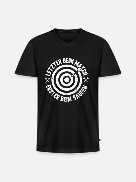 Chuchoteur de fléchettes - T-shirt encolure en V Premium bio Homme - noir