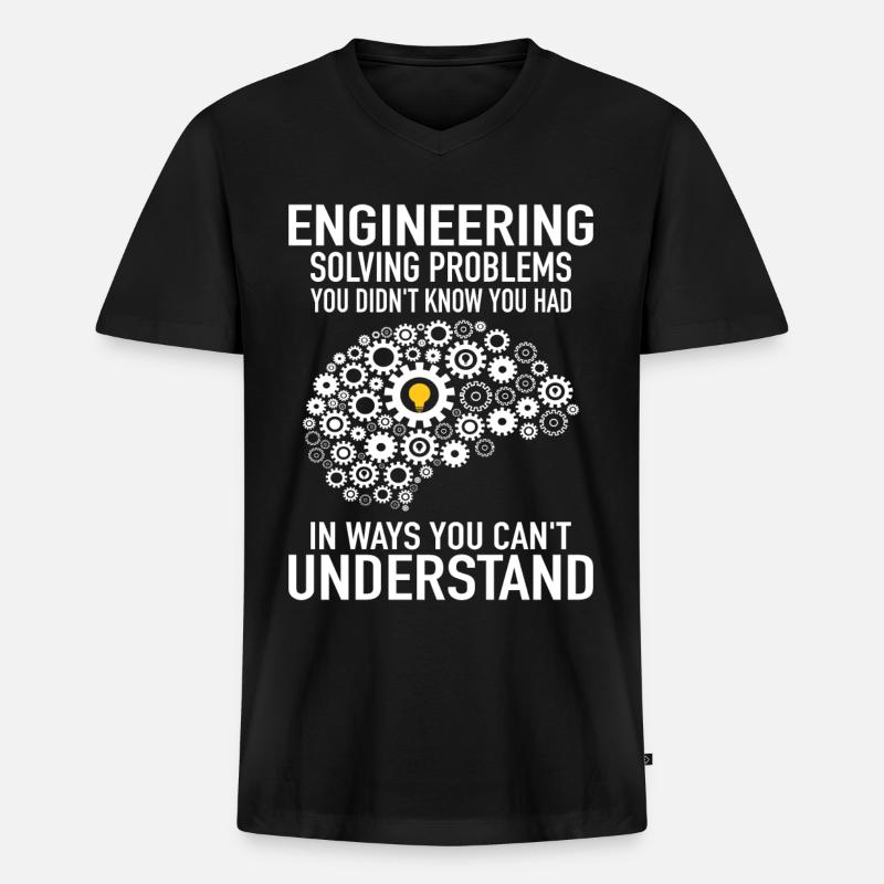 Engineer Engineering Engineer Gear Technician - Men's Premium Organic T-shirt with V-neck - black