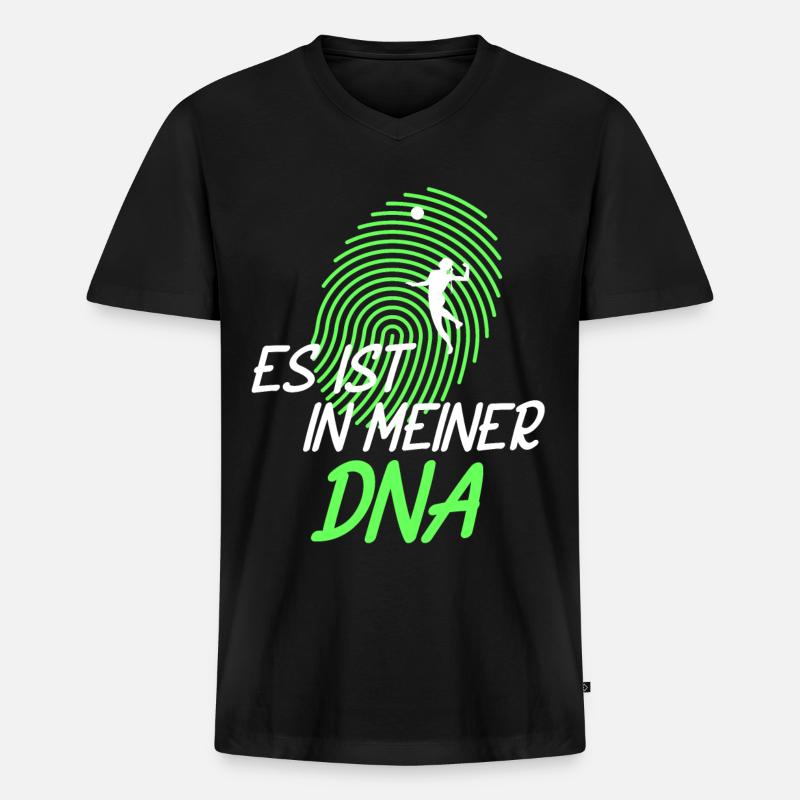 Faustball Faustballer Faustballspieler - Männer Premium Bio T-Shirt mit V-Ausschnitt - Schwarz