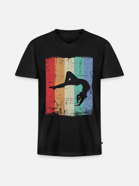 Gymnast Handstand gymnastics gymnastics - Men's Premium Organic T-shirt with V-neck - black
