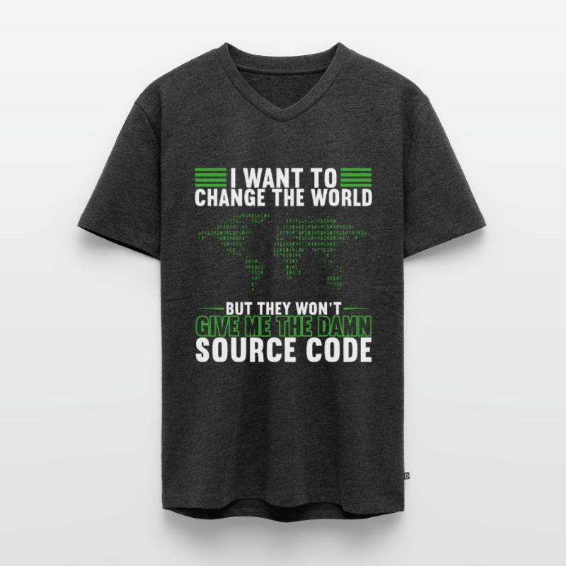 Programmeur Informaticien Programmation T-shirt encolure en V Premium bio Homme