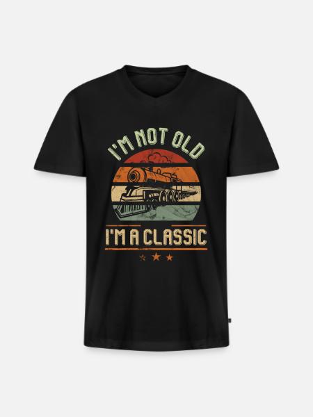 Railwayman's Birthday - Men's Premium Organic T-shirt with V-neck - black
