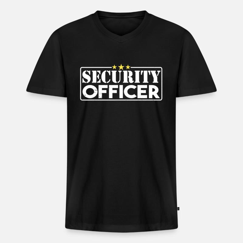 Security Guard Security Security - Men's Premium Organic T-shirt with V-neck - black