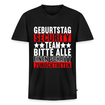Bruder Geburtstag - Männer Premium Bio T-Shirt mit V-Ausschnitt - Schwarz - Vorne - Nico (187cm)